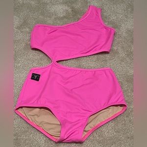 Kandi Kouture Pixie Leotard Neon Pink TXS 0/2